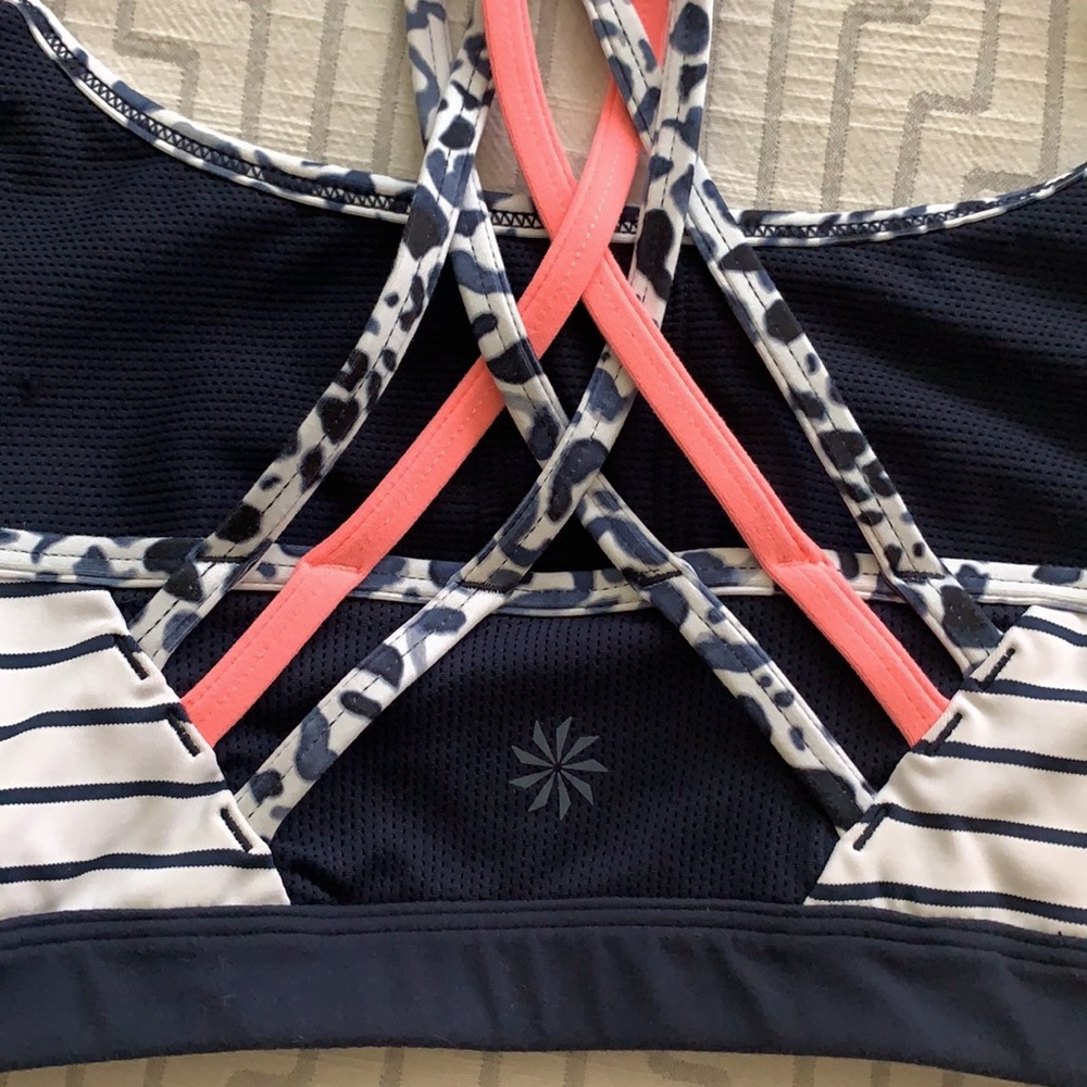 Athleta Hyper Focused Bra Multi Print Sports L - image 4
